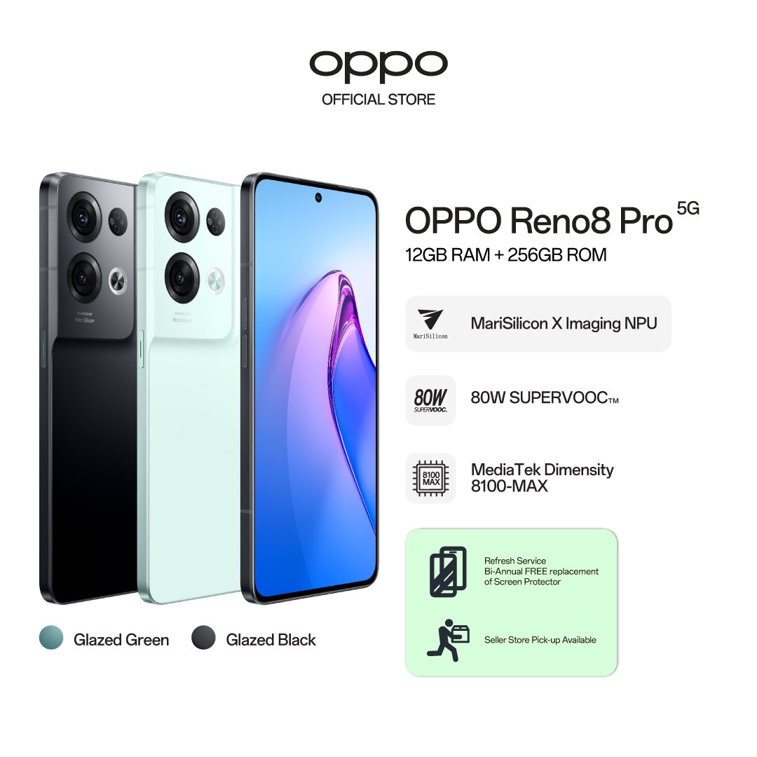 OPPO Reno8 Pro 5G / The Portrait Expert / MariSilicon X Imaging NPU / AutoFocus Smart Selfie / 80W SUPPERVOOC